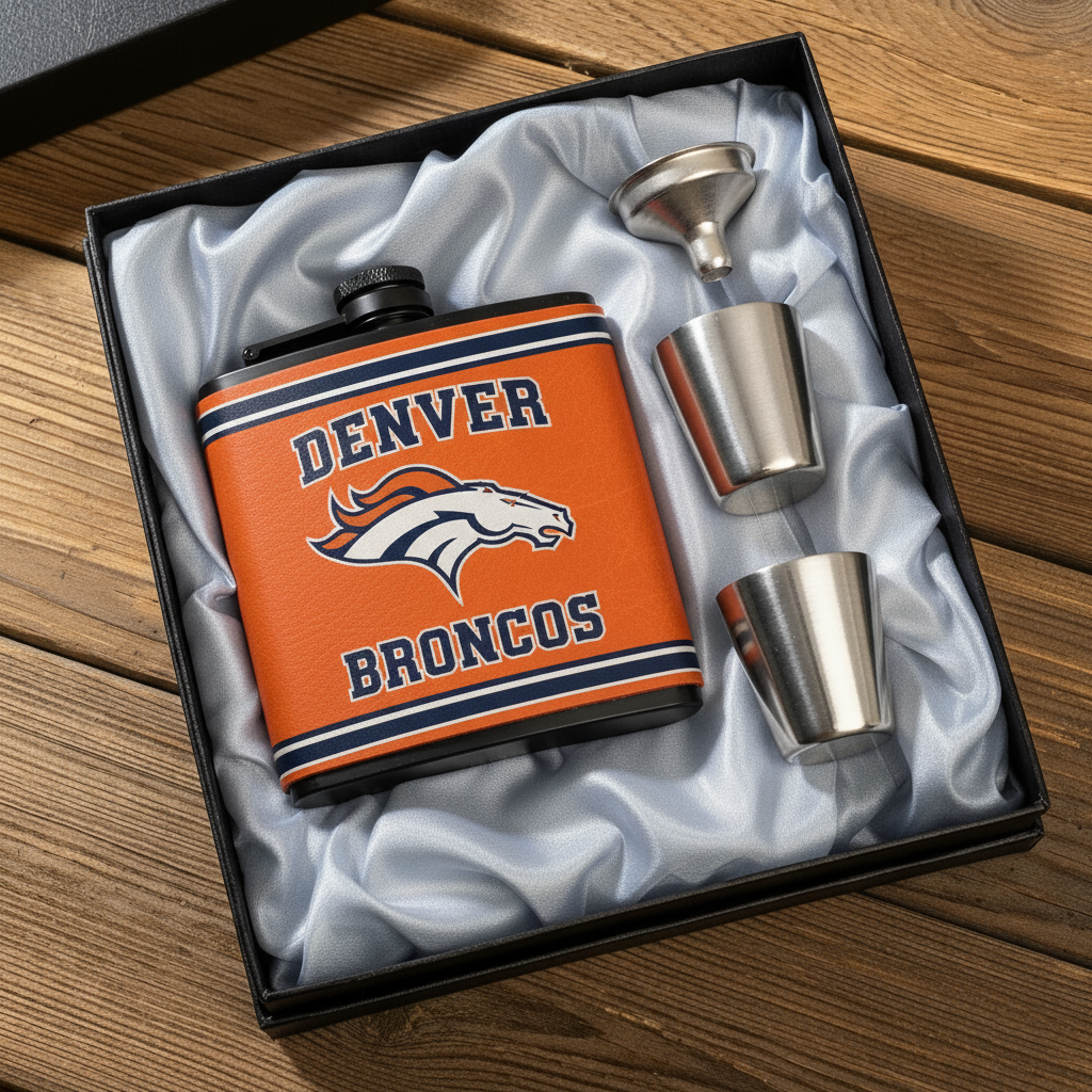 🔥Buy 2 Get 2 Free 🔥🏈NFL Team  Leather Flask