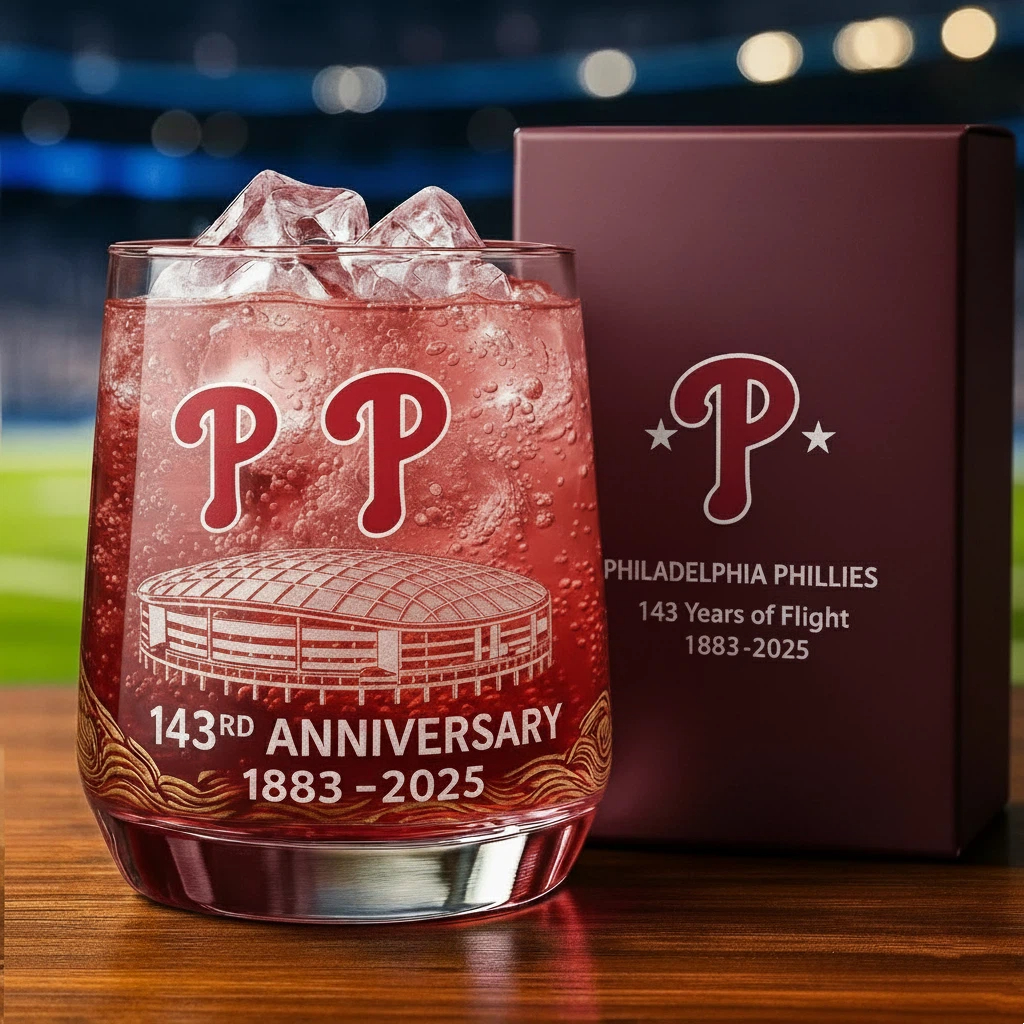 ⚾Baseball Team Collectible Anniversary Whiskey Glass 🥃