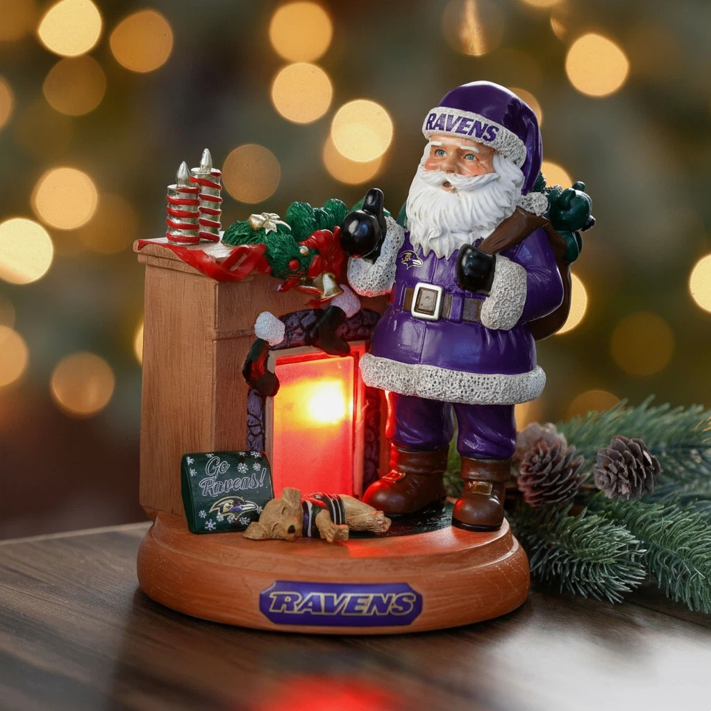 🏈NFL Team Santa Fireplace Figurine