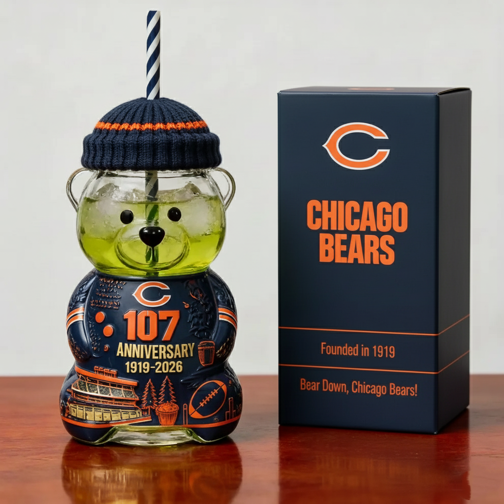 Chicago Bears 107th Anniversary Collectible Bear Bottle (1919–2026)