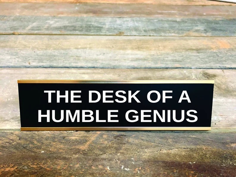 Funny Desk Sign Boss Gag Gift