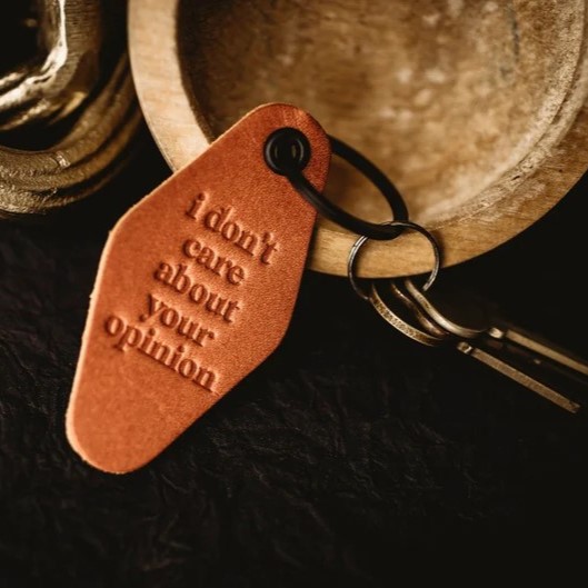 Funny Retro Leather Keychain