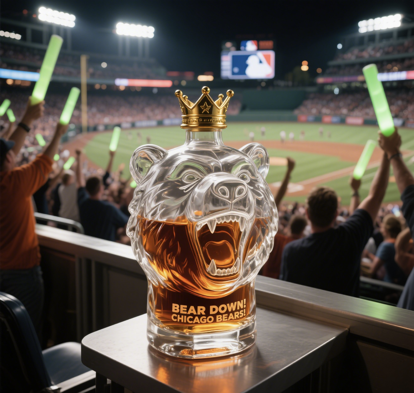 Chicago Bears Whiskey Bottle