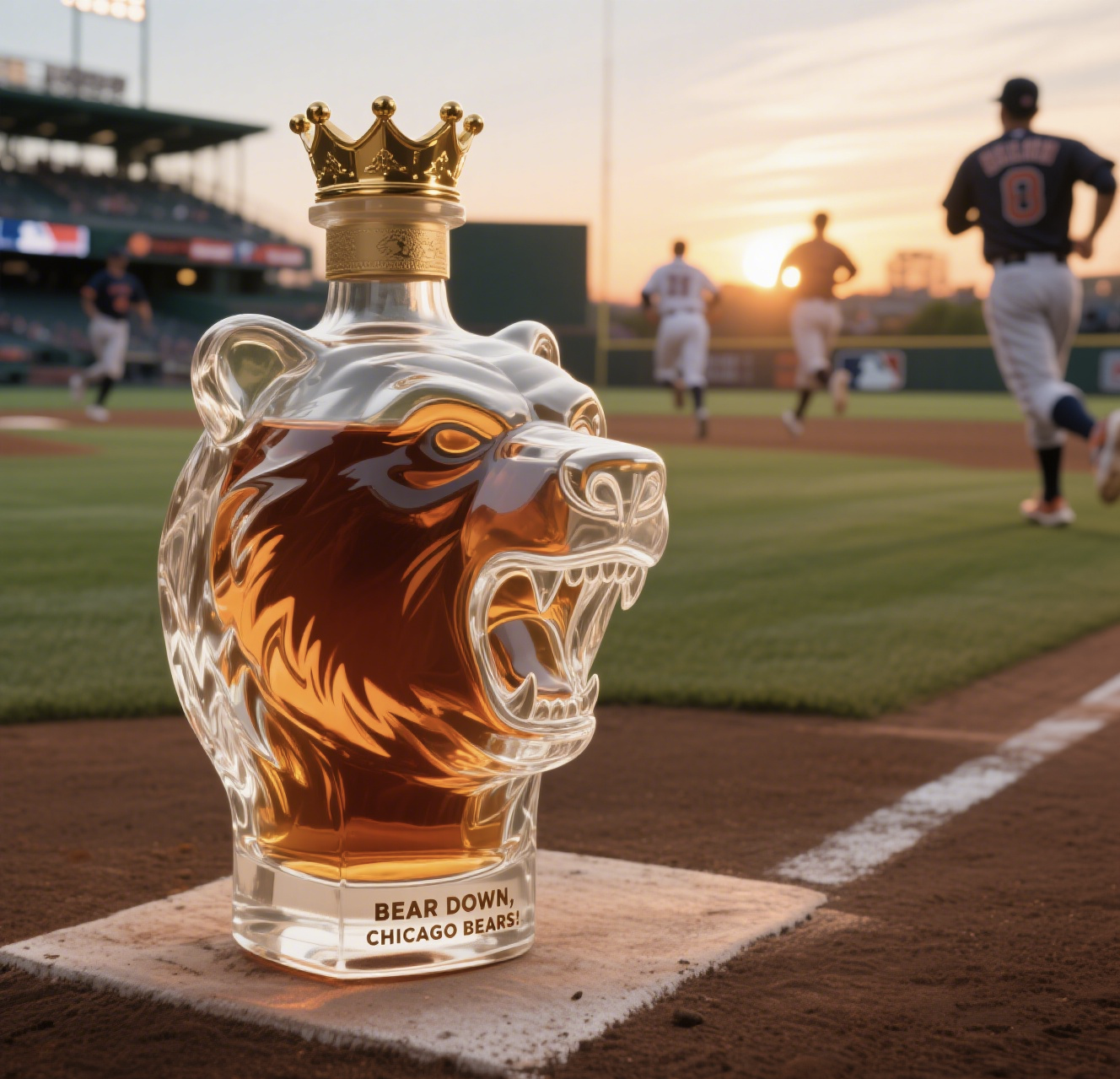 Chicago Bears Whiskey Bottle