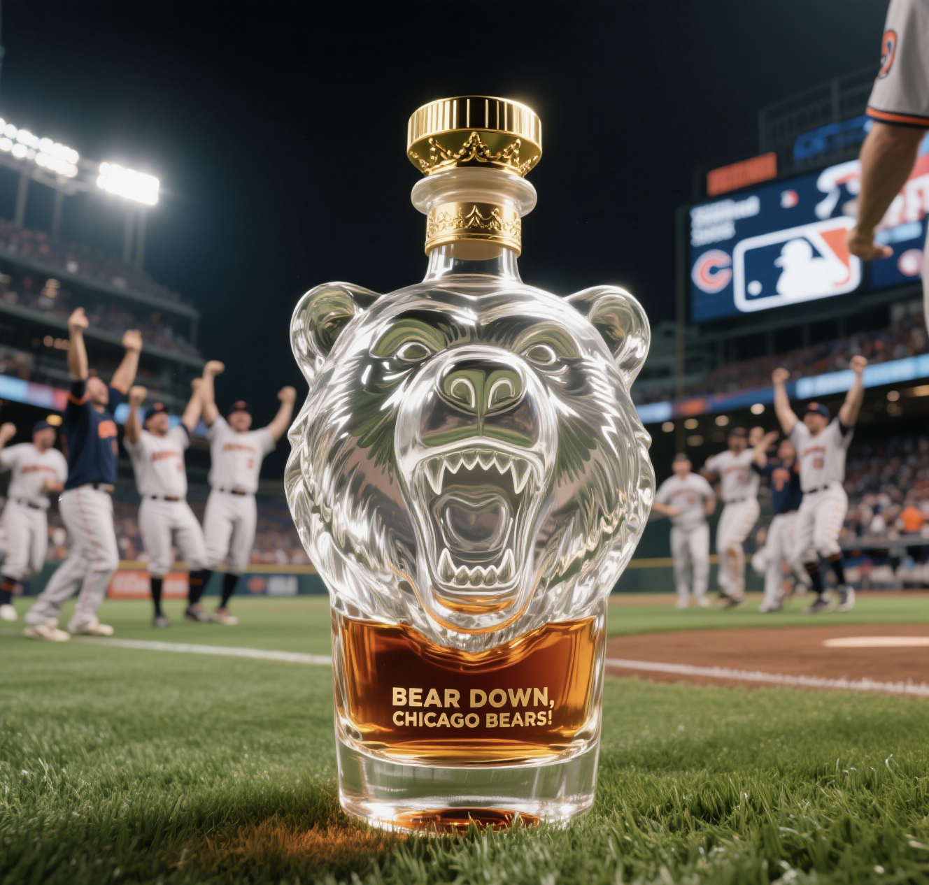 Chicago Bears Whiskey Bottle