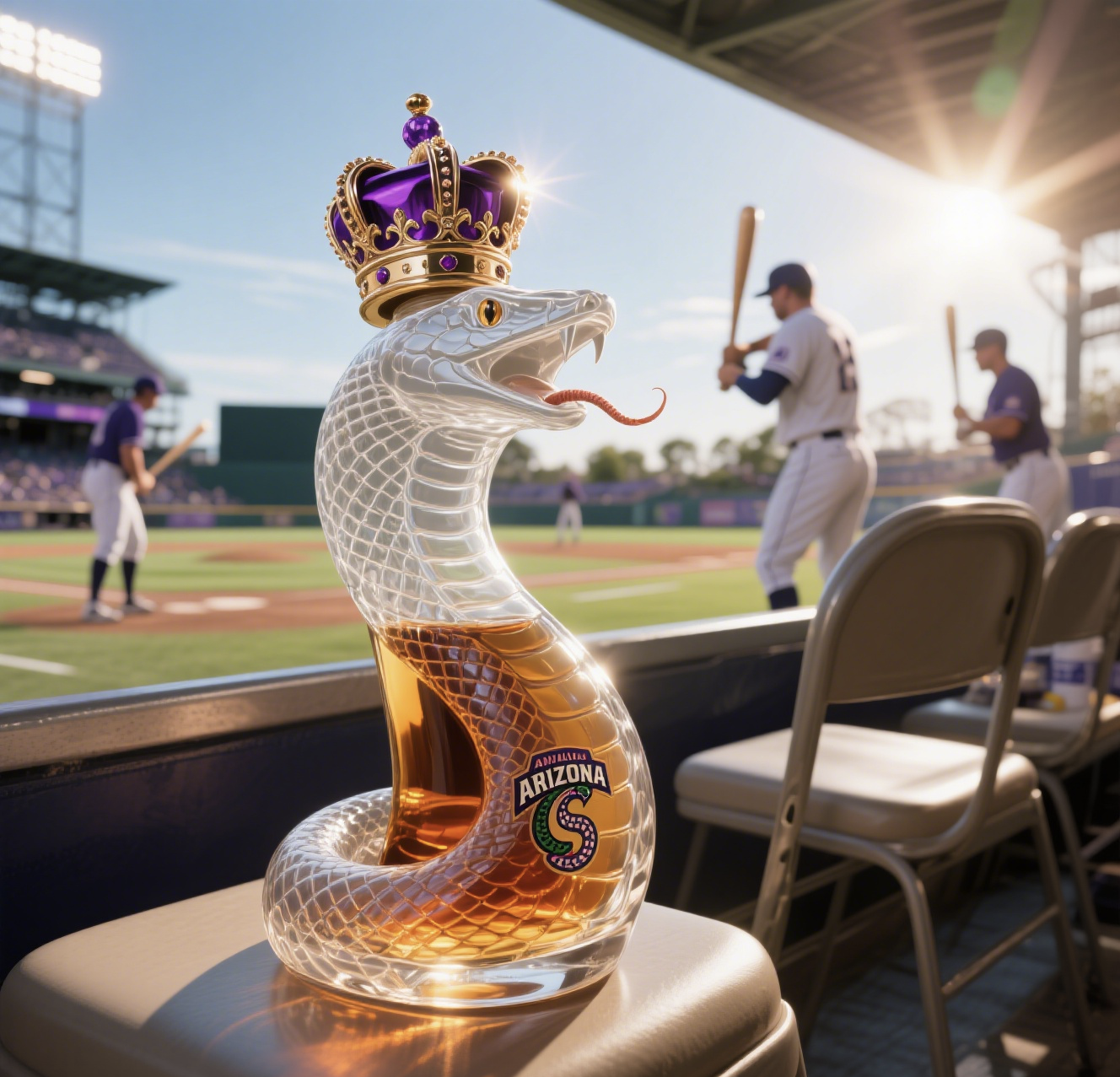 Arizona Rattlesnake whisky bottle