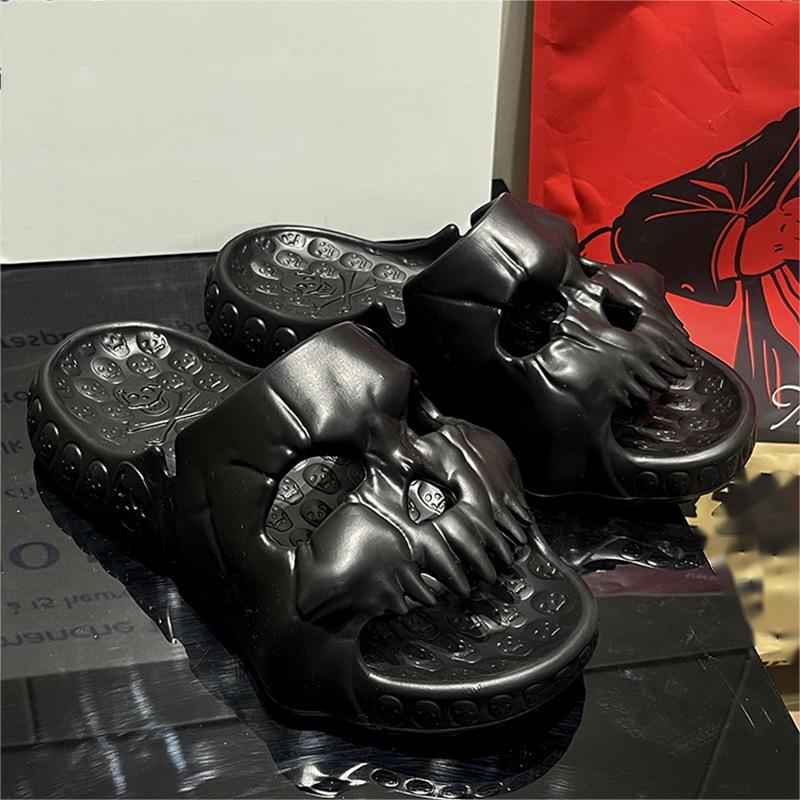 Skull Slip-On Slides Funny Design Slide