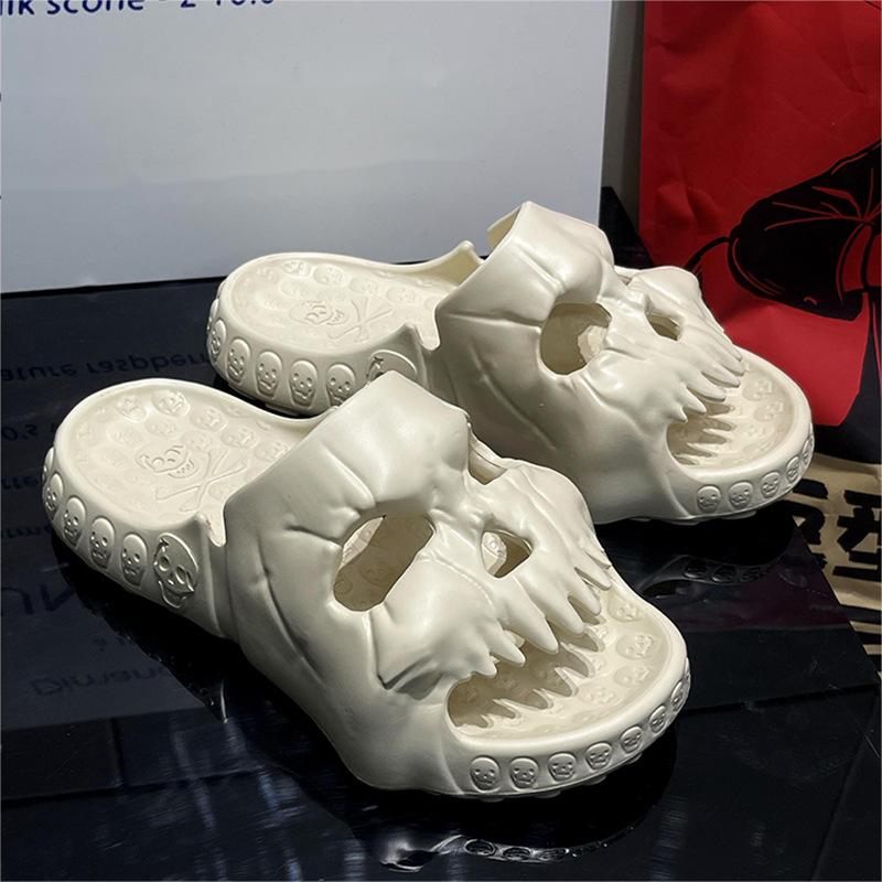 Skull Slip-On Slides Funny Design Slide