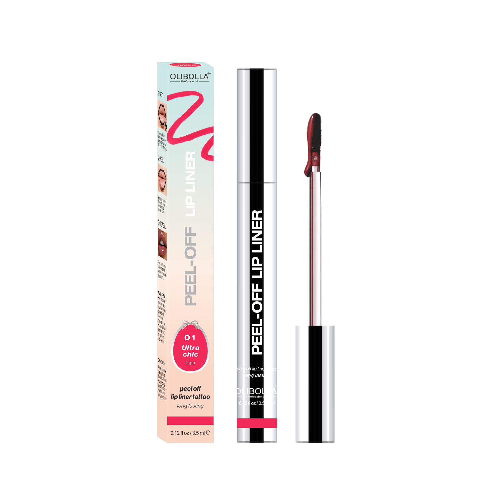 Peel-Off Lip Liner Stain - Lasts All Day & Night Eyeliner Lipliner