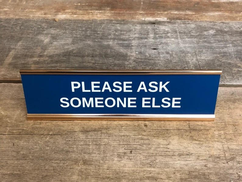 Funny Desk Sign Boss Gag Gift