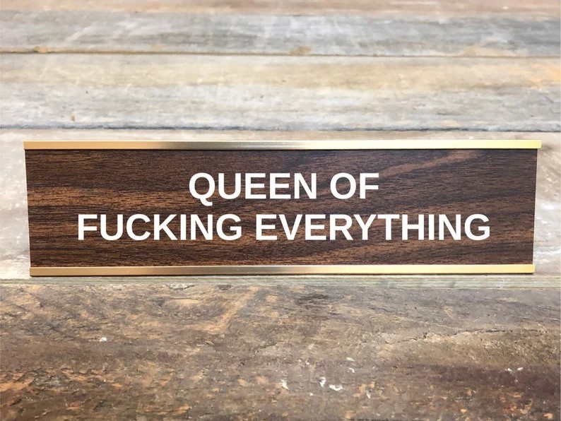 Funny Desk Sign Boss Gag Gift