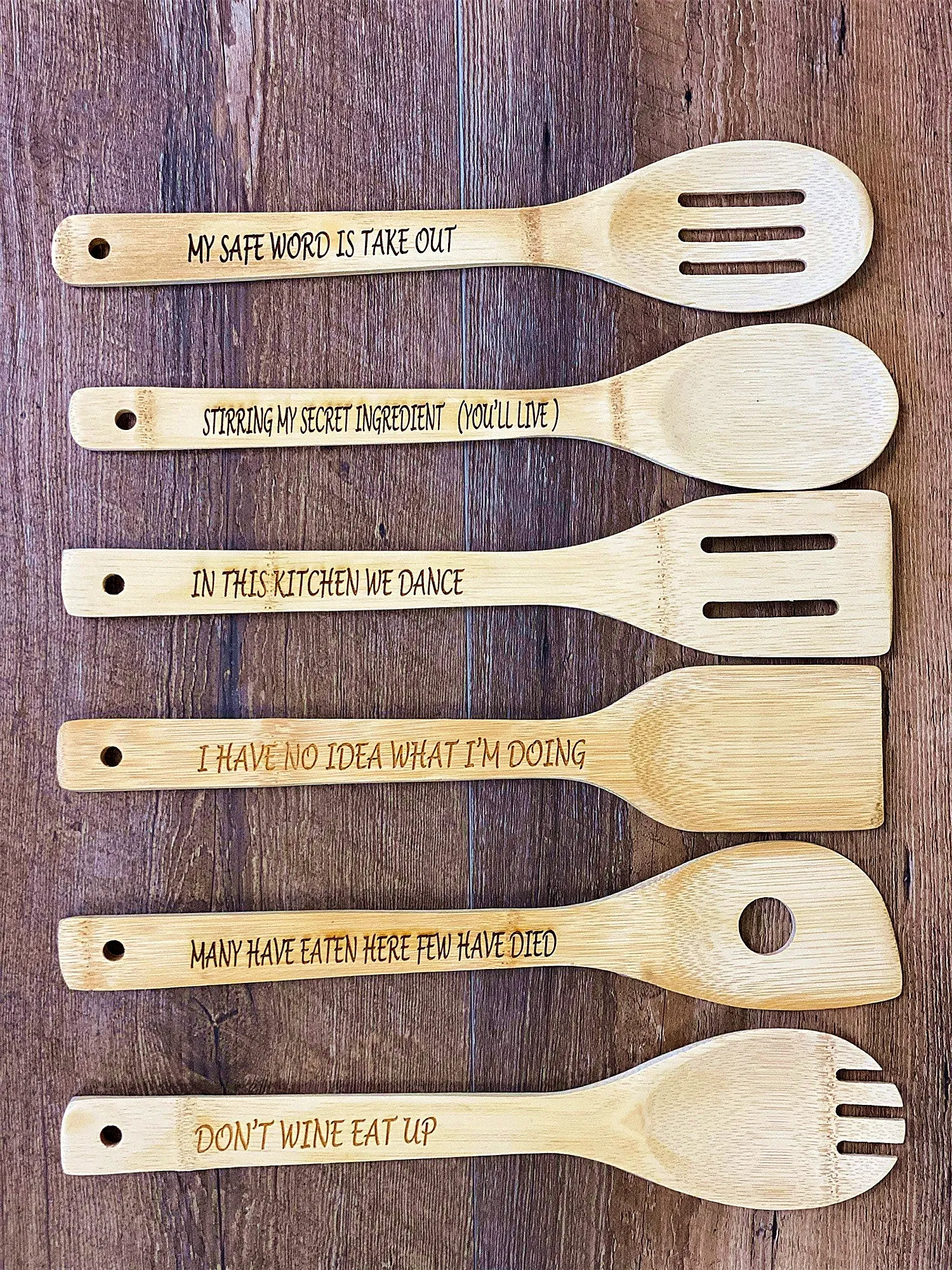 😂Funny Wooden Spoon Set(6Pcs)