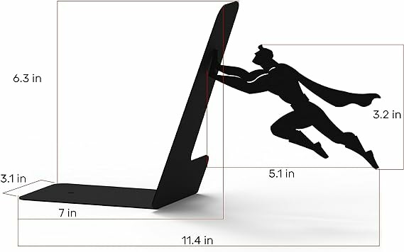 📚😆Funny Metal Bookend-Cool Unique Gift