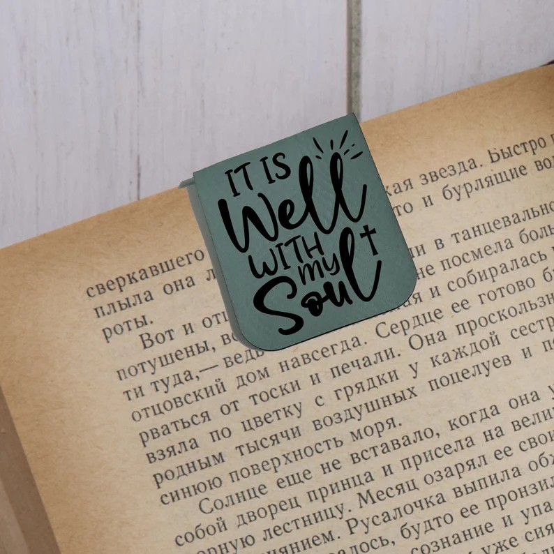 Vintage Magnetic Leather Bookmark