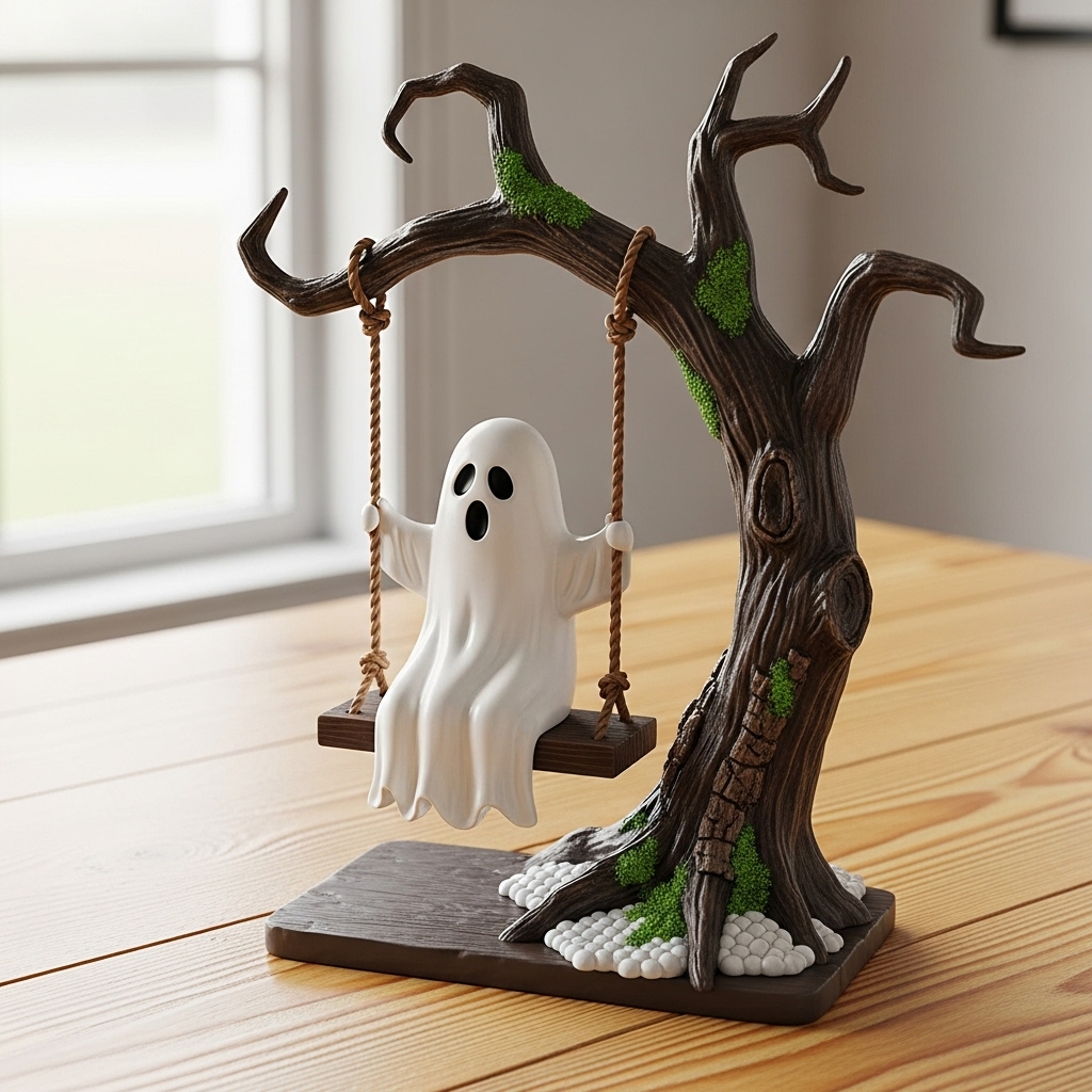 Cute Swinging Ghost Halloween Ornament👻