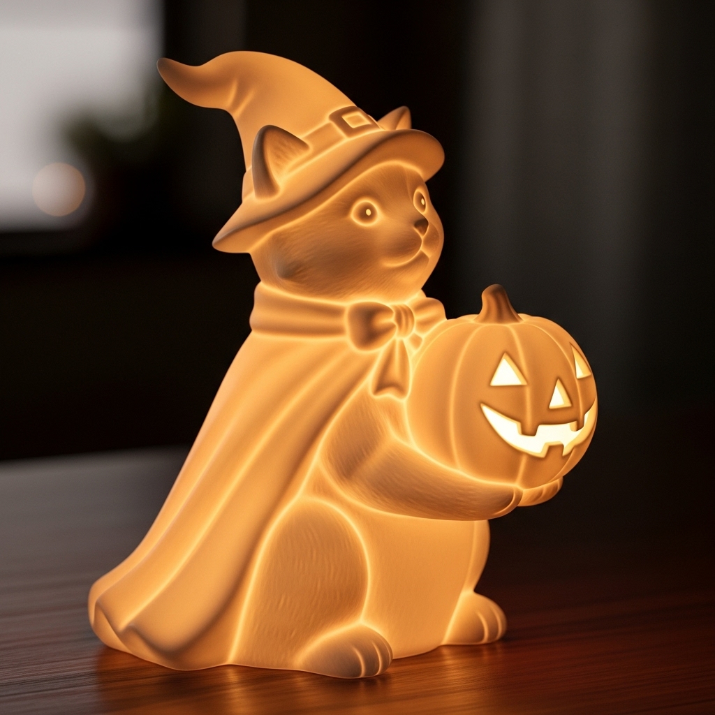 🎃Halloween Early Bird Special Sale 49% OFF-Halloween Cute Animals Pumpkin Lamp