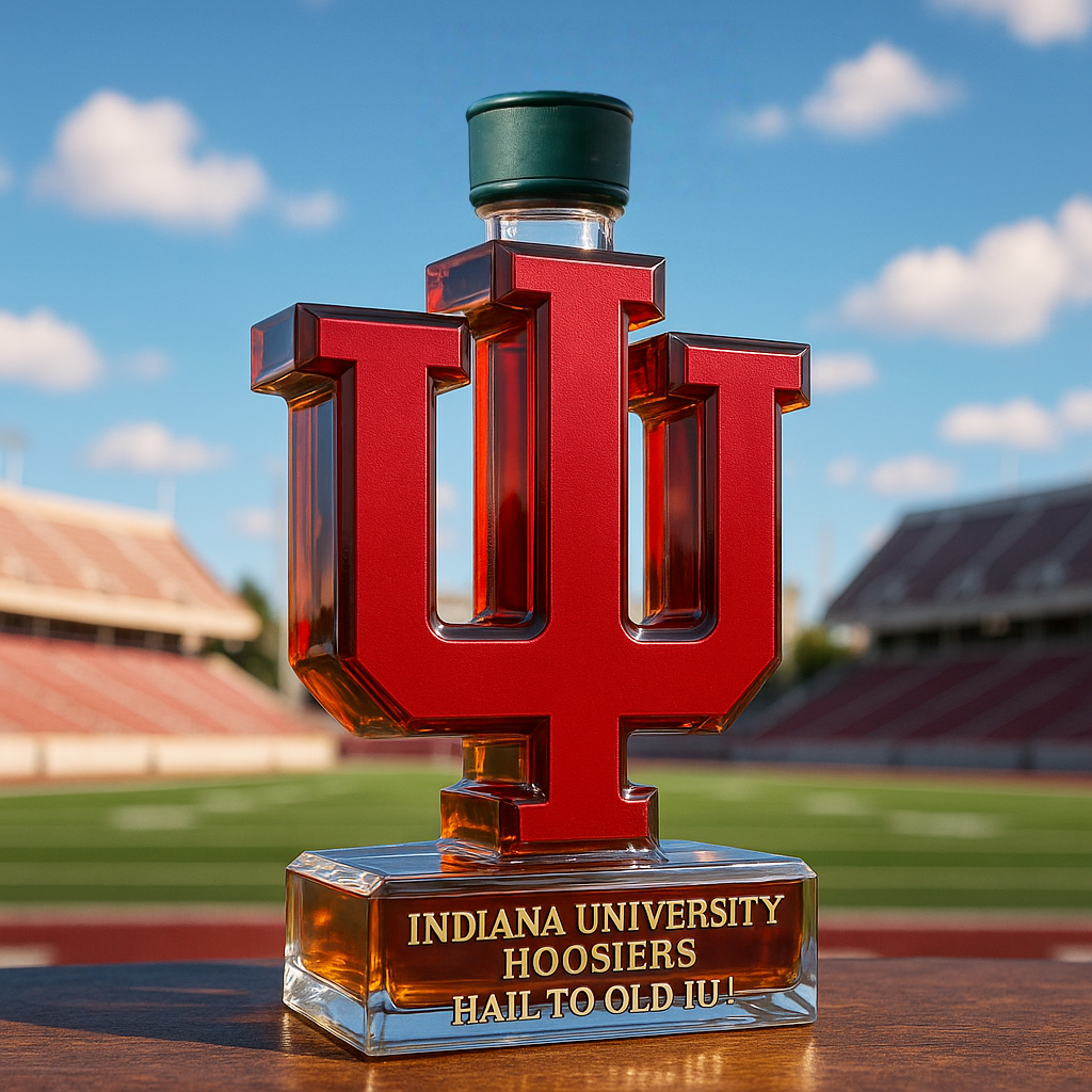 🔥NCAA Team✨Indiana University Hoosiers Limited-Edition Whiskey Bottle