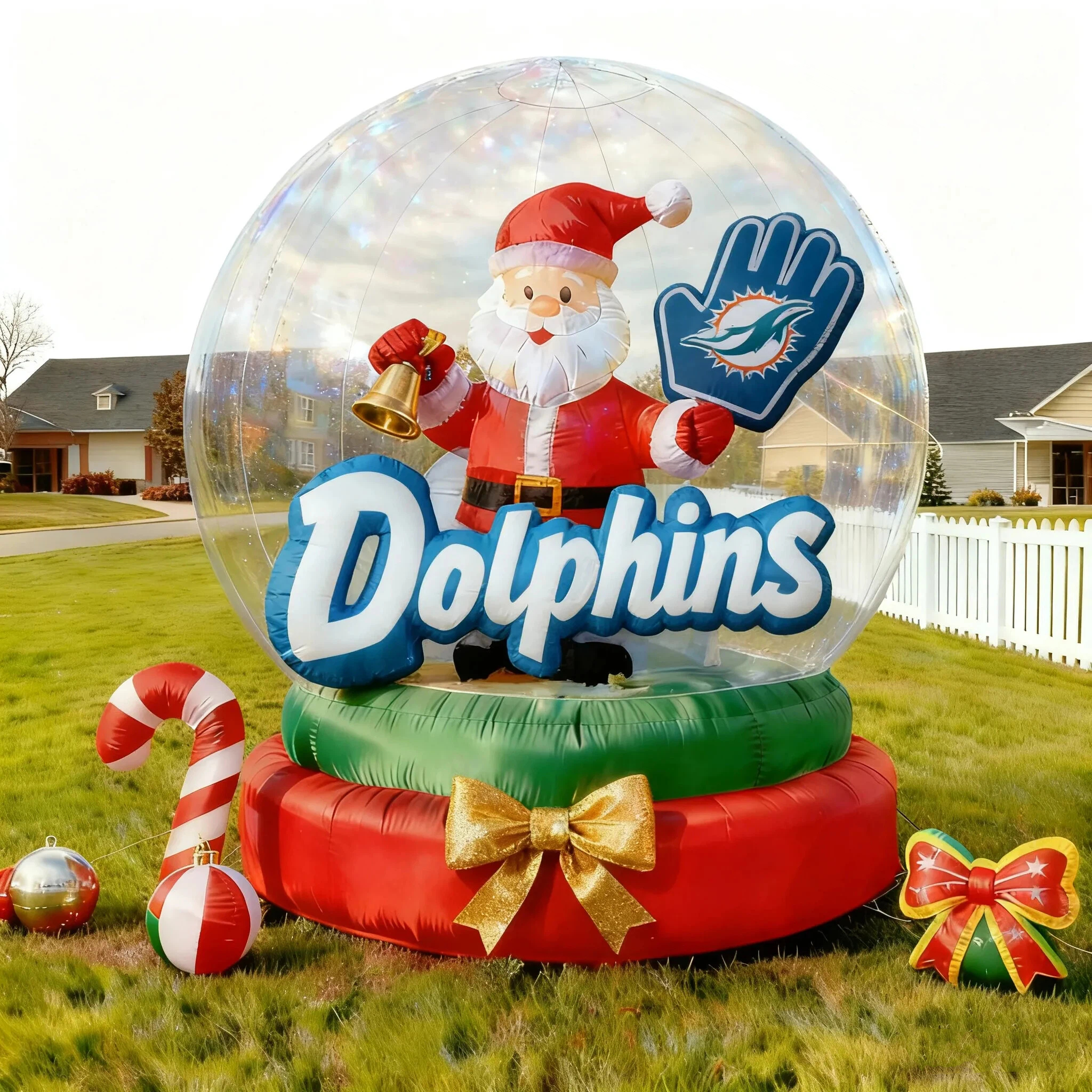 Christmas Inflatable Santa Claus Snowglobe Decoration 