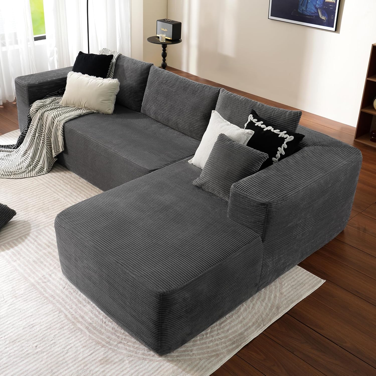 💥Last Day $33.99! 🔥Minimalist L-Shape Couch