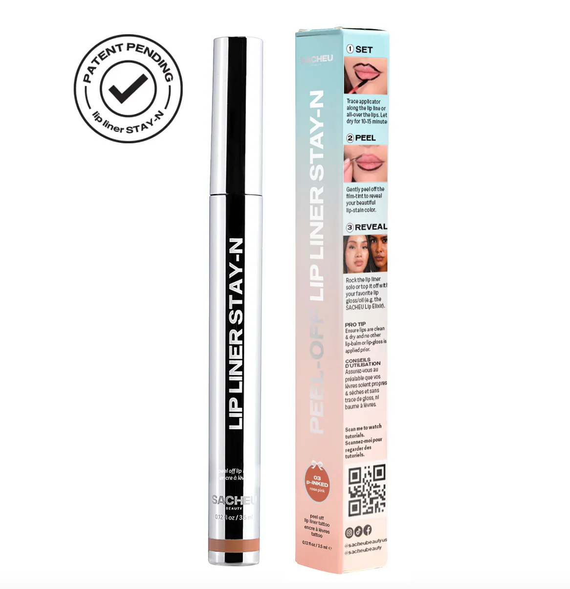 Peel-Off Lip Liner Stain - Lasts All Day & Night Eyeliner Lipliner