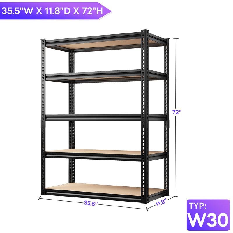 5 Tier Metal Storage Shelving 