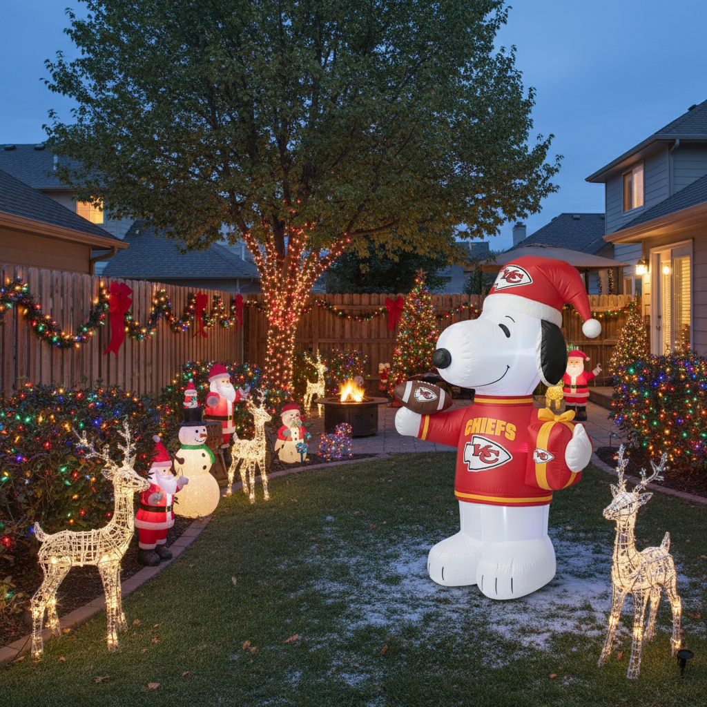 🎄 Inflatable Football Team Christmas Snoopy