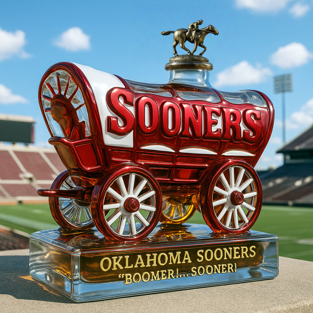 🔥NCAA Team✨Oklahoma Sooners Limited-Edition Whiskey Bottle