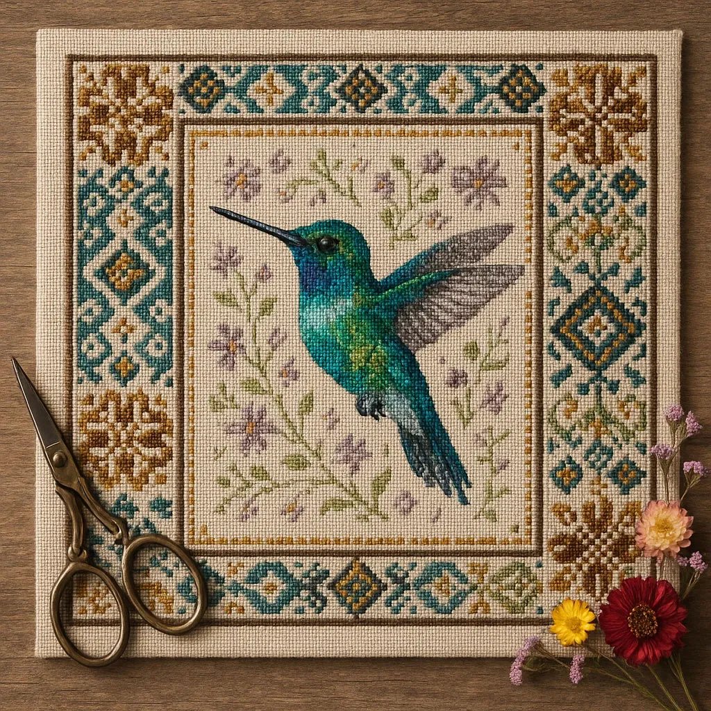 🐦 Hummingbird Cross Stitch Kit🎁