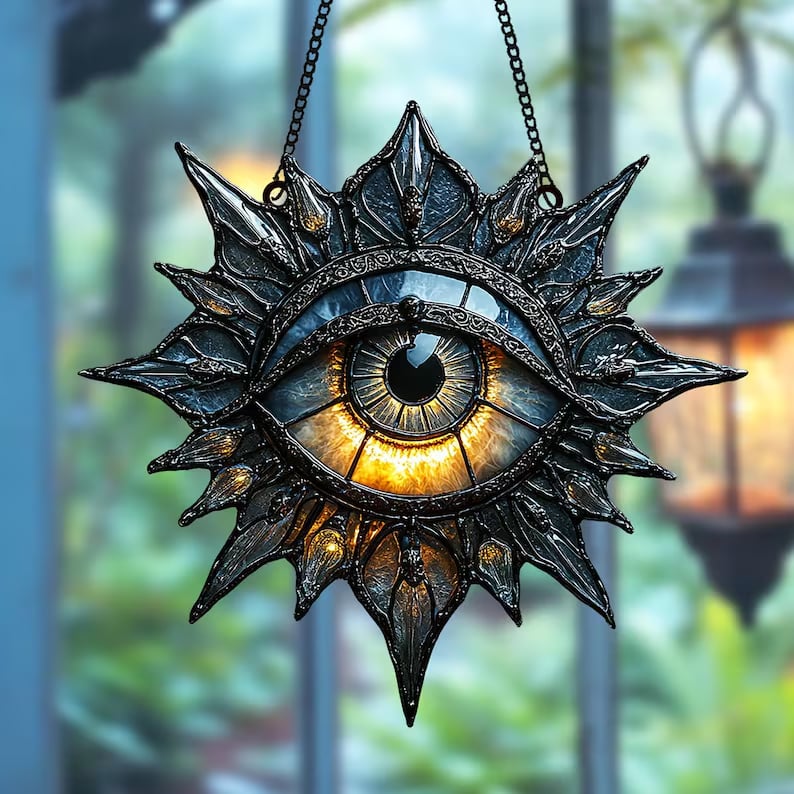 🔥The Eye of Protection Suncatcher – A Powerful Symbol of Mysticism and Strength