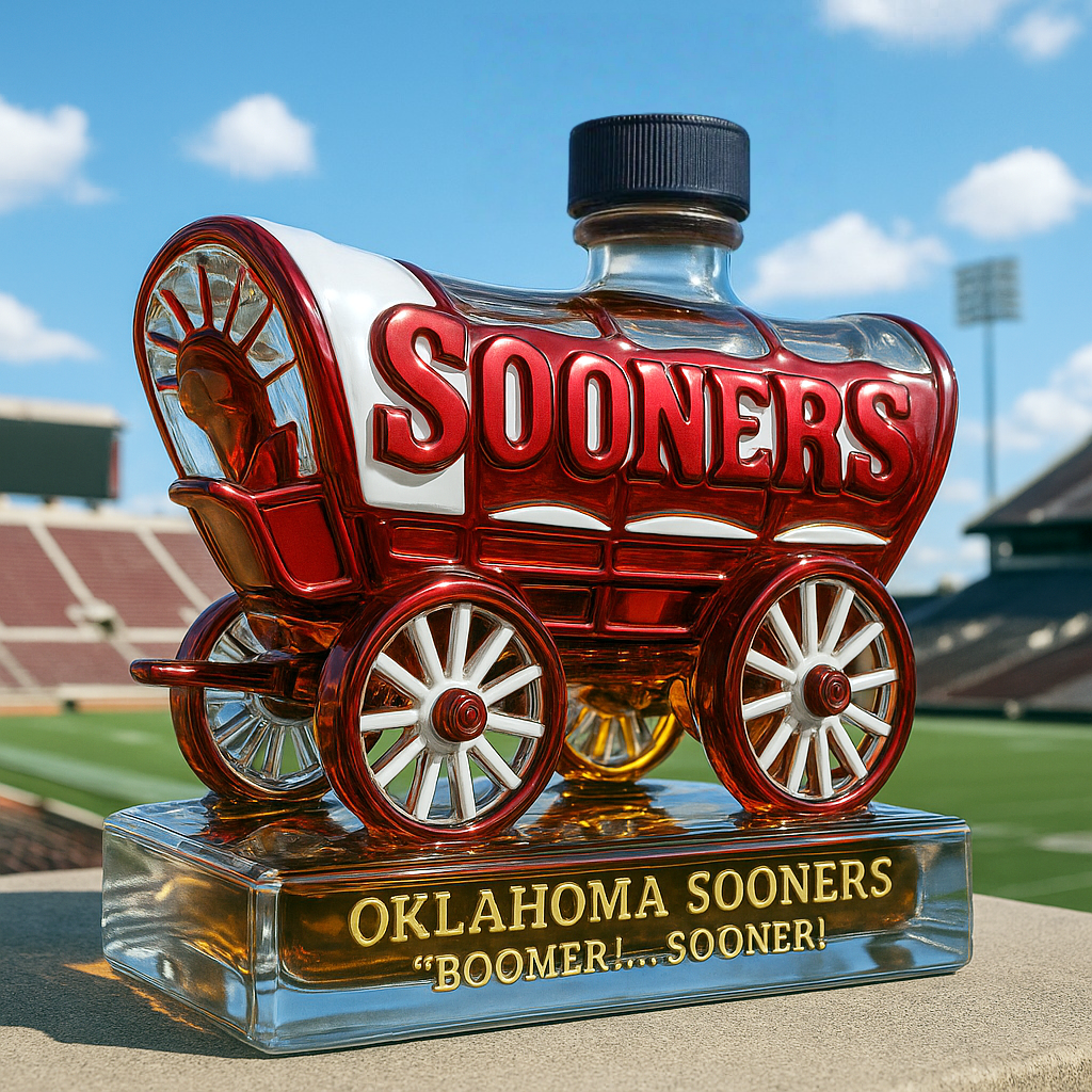 🔥NCAA Team✨Oklahoma Sooners Limited-Edition Whiskey Bottle