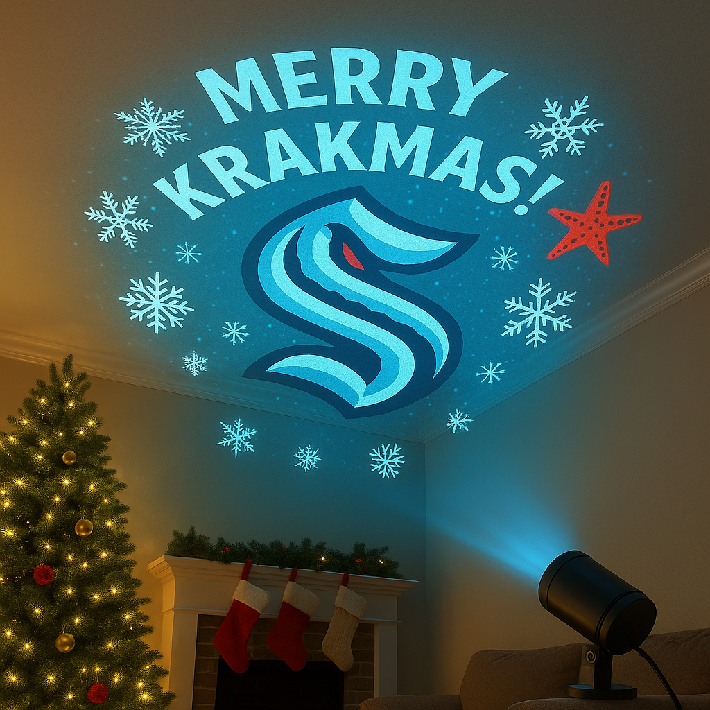 🎄🏒 Ice hockey Christmas Projection Light ✨