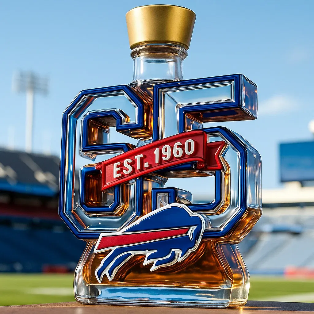 Buffalo Bills 65th Anniversary Limited Edition Whiskey Bottle