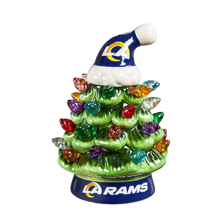 ✨Light Up Your NFL Spirit! 🏈Set of 2 4" LED Christmas Tree with NFL Team Logo🎄