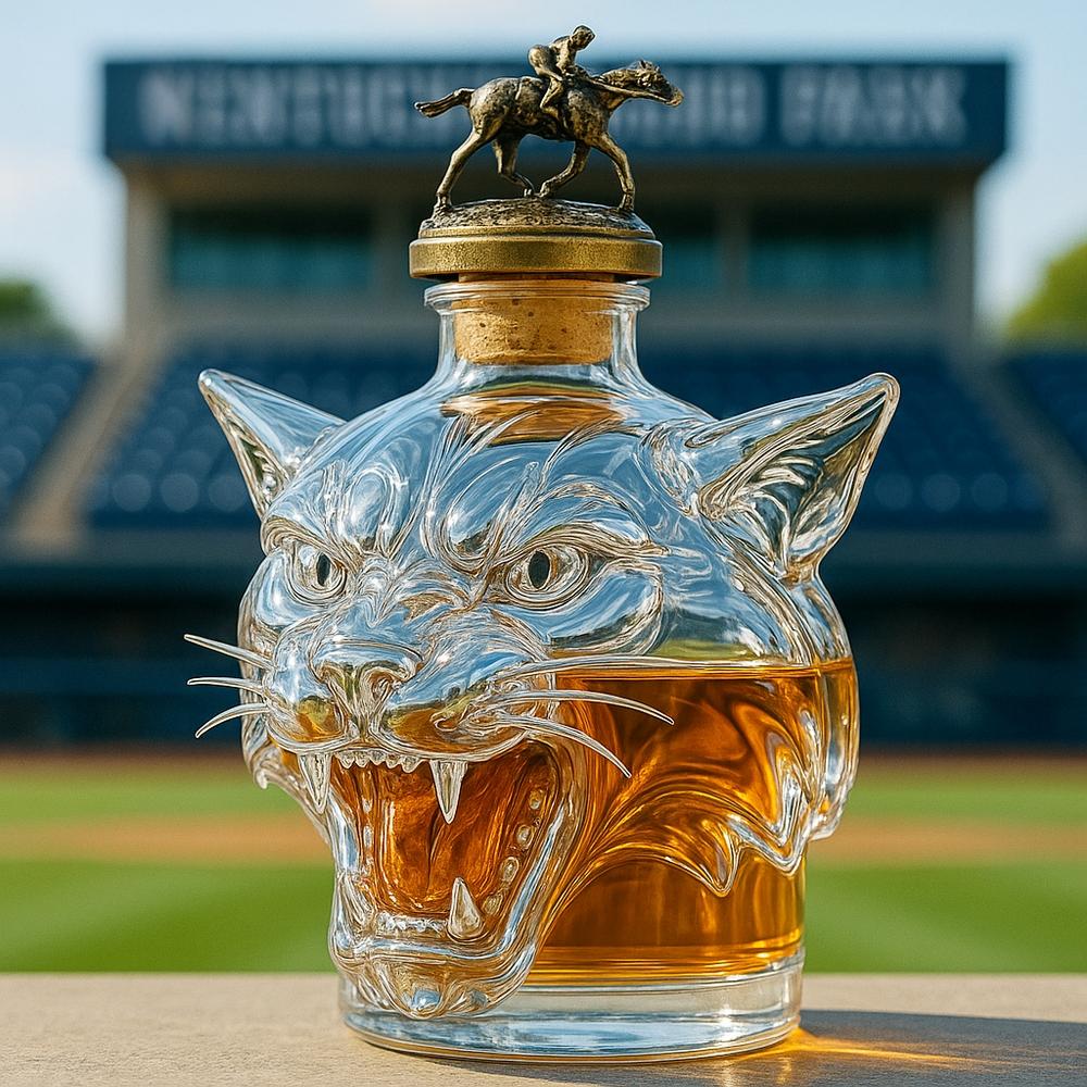 Kentucky Wildcat and Scratch Whiskey Bottle