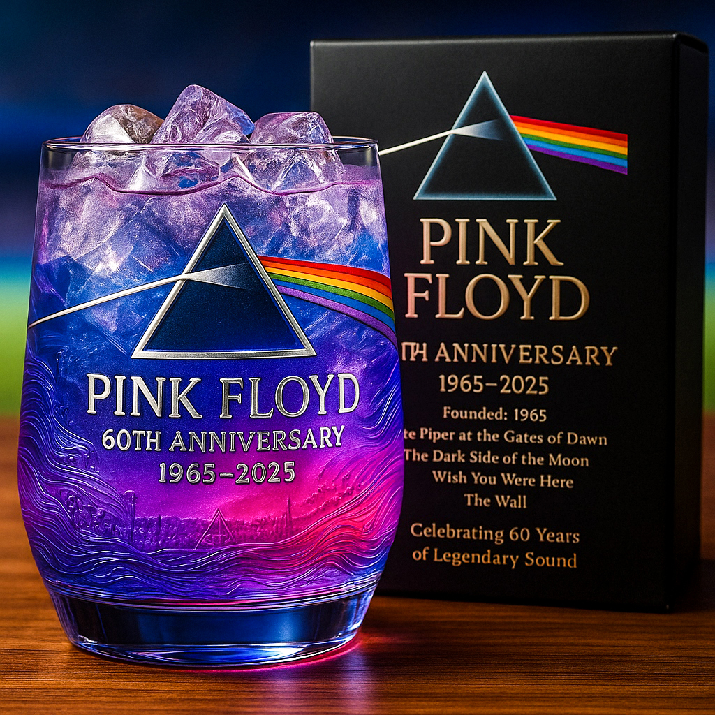 Pink Floyd 60th Anniversary Whiskey Glass