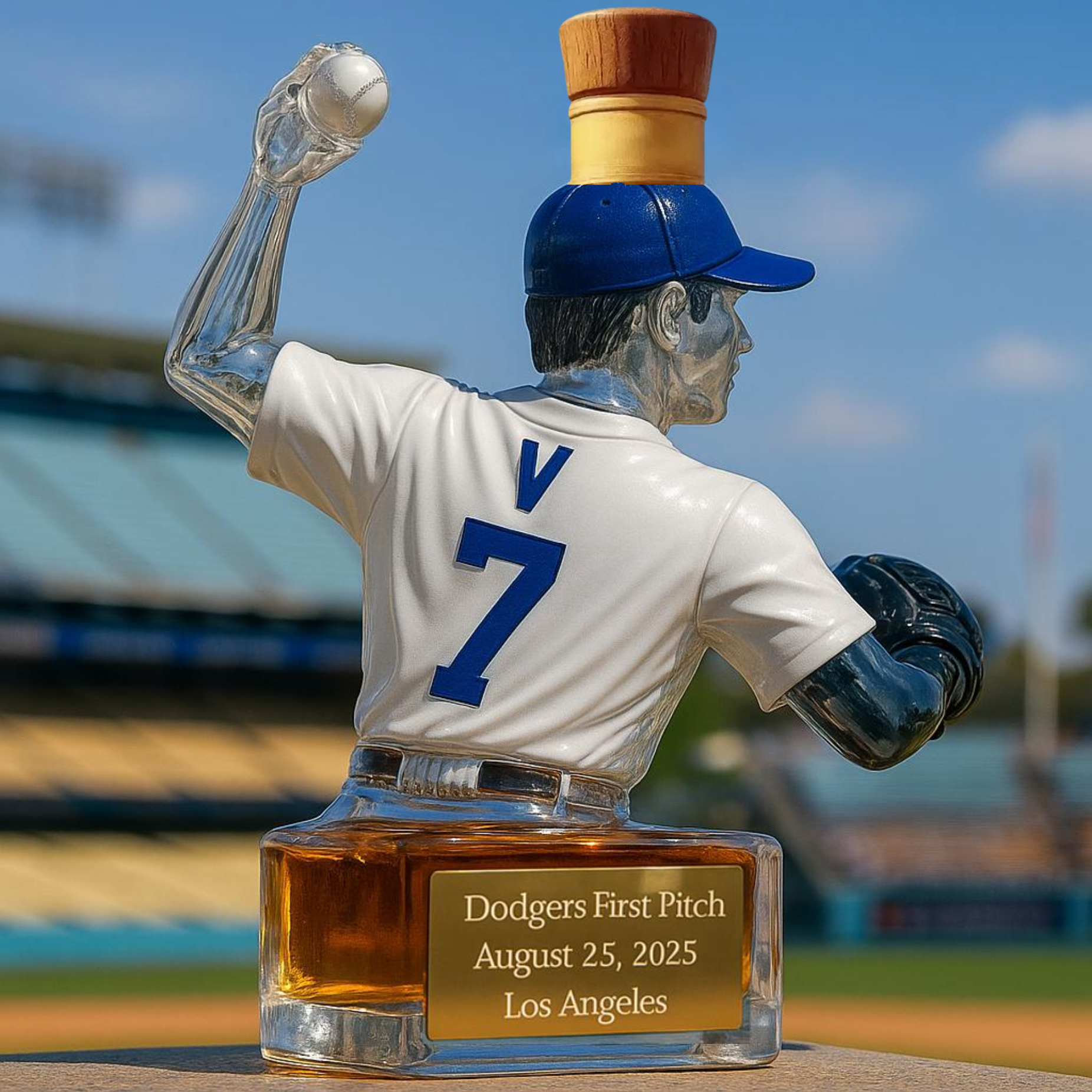 ⚾ MLB✨Dodgers First Pitch 2025 – V Limited Edition Whiskey Bottle ⚾👑🥃