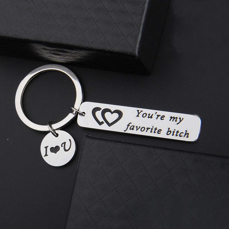 "I Love You More The End I Win"Funny Christmas And Birthday Keychain-- A personalised gift for him/her