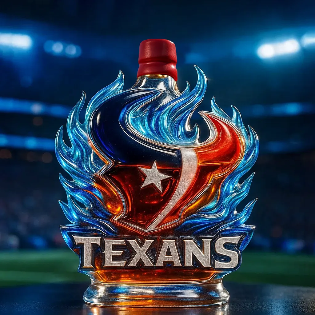 🏈 NFL Team✨Houston Texans Whiskey Bottle