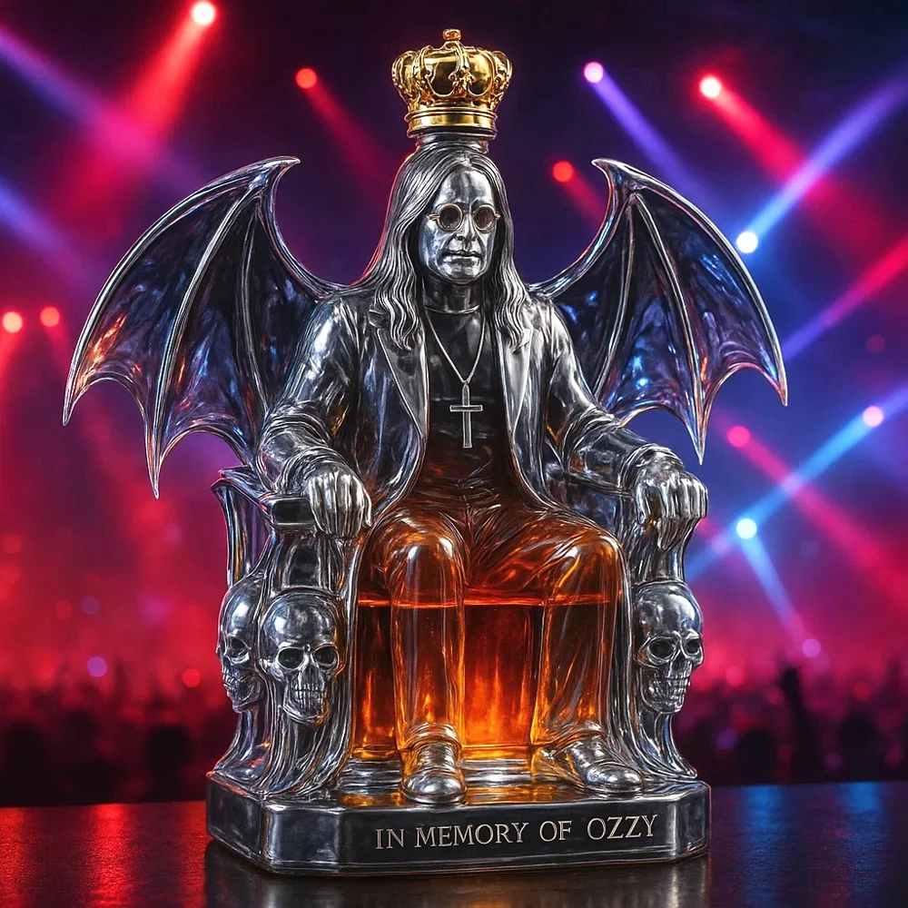 In Memory of Ozzy Whiskey bottle