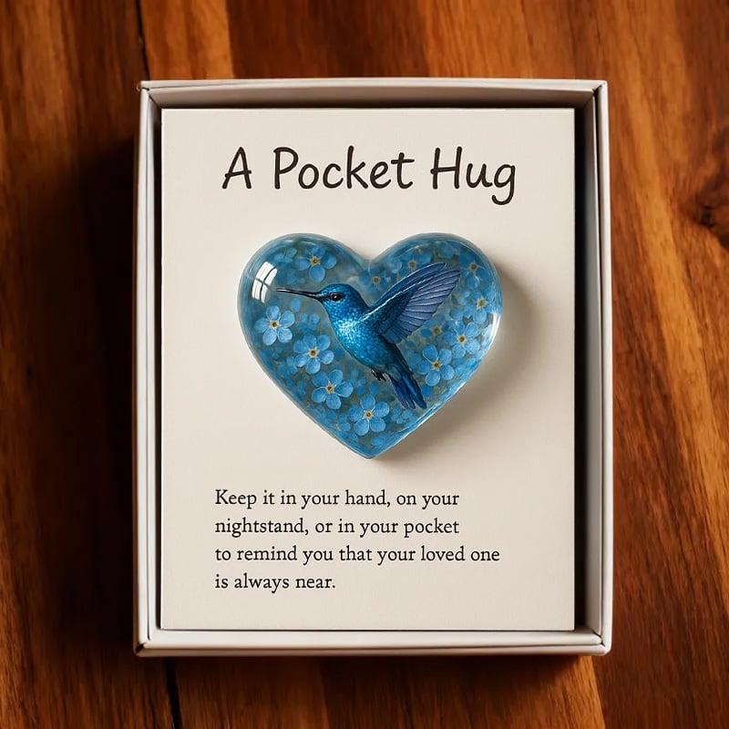 🎁Hummingbird Pocket Hug with Gift Card💌Crafted by Hand