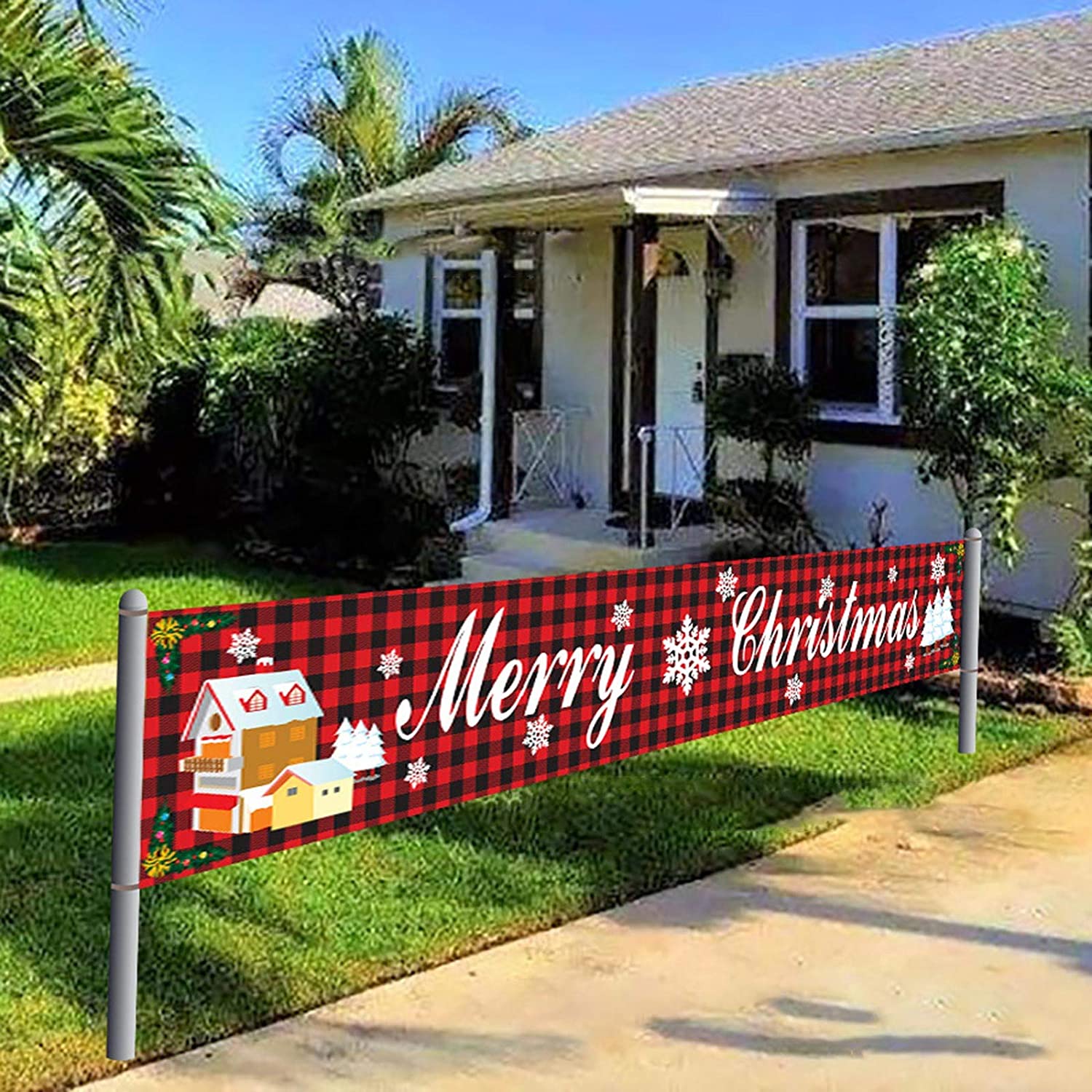 2022 Christmas Outdoor Banner Flag Pulling