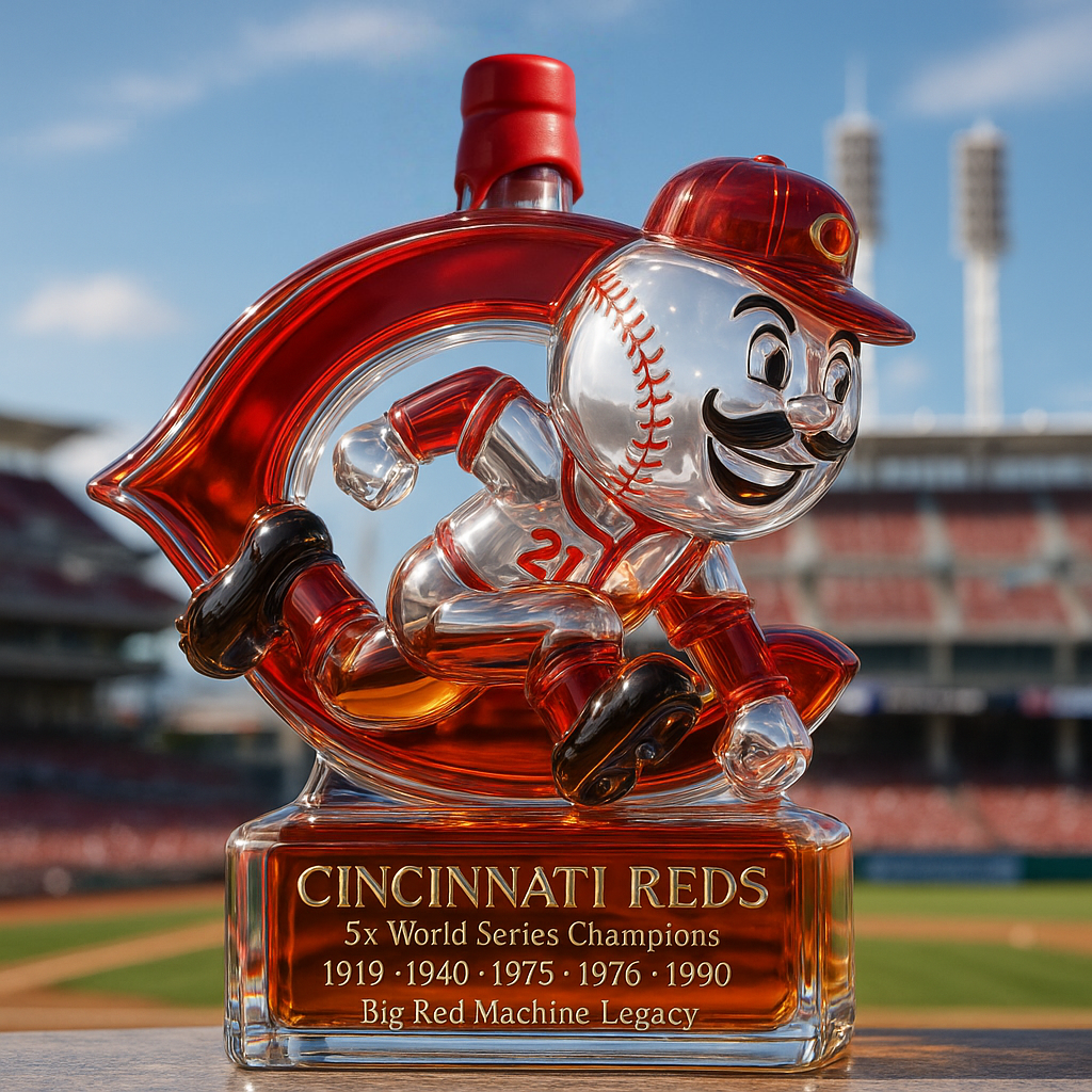 ⚾ MLB Team🔥Cincinnati Reds Whiskey Bottle
