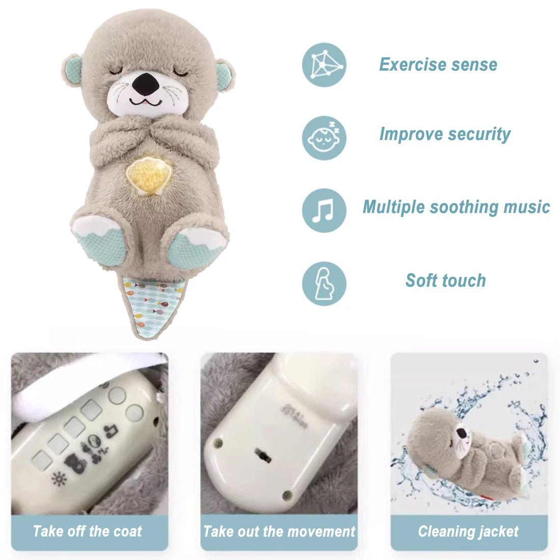 😴🎵Sleepy Music Otter Plush - for adults, infants, and pets❤