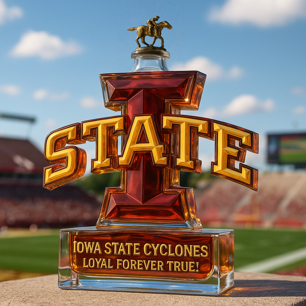 🔥NCAA Team✨Iowa State Cyclones Limited-Edition Whiskey Bottle