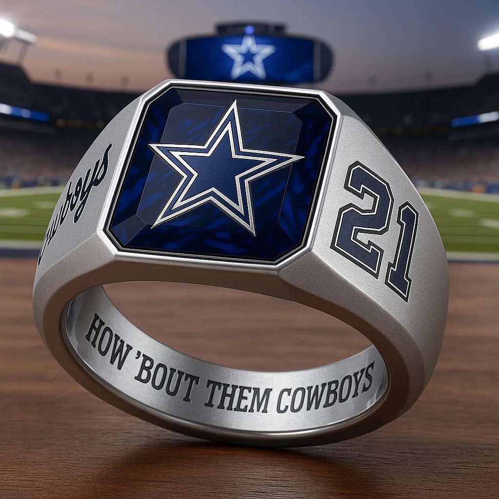 Football Team Crystal Spirit Ring