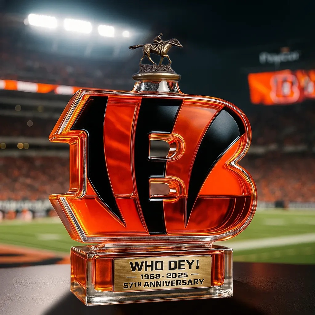 🏈 NFL Team✨Cincinnati Bengals Whiskey Bottle