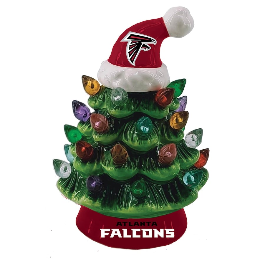 ✨Light Up Your NFL Spirit! 🏈Set of 2 4" LED Christmas Tree with NFL Team Logo🎄