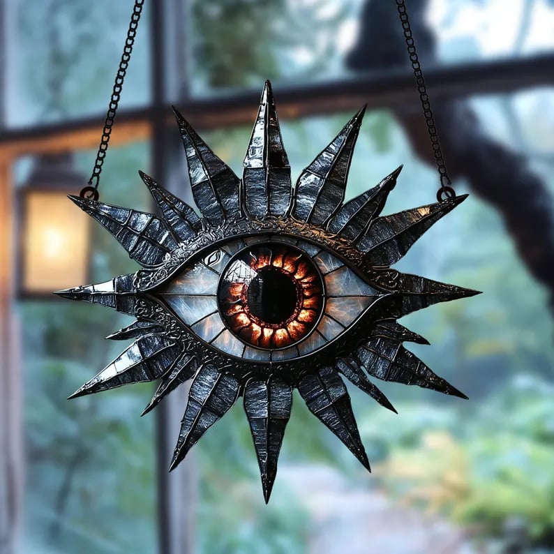 🔥The Eye of Protection Suncatcher – A Powerful Symbol of Mysticism and Strength