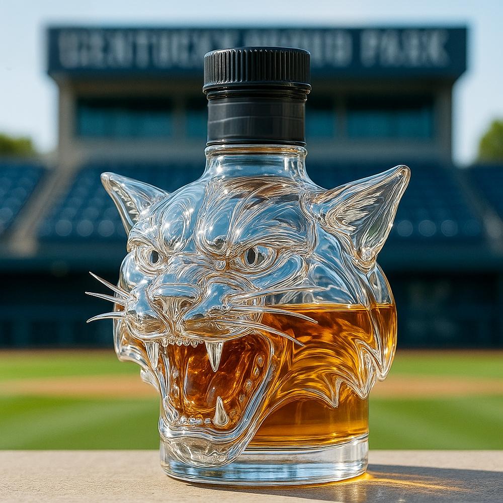 Kentucky Wildcat and Scratch Whiskey Bottle