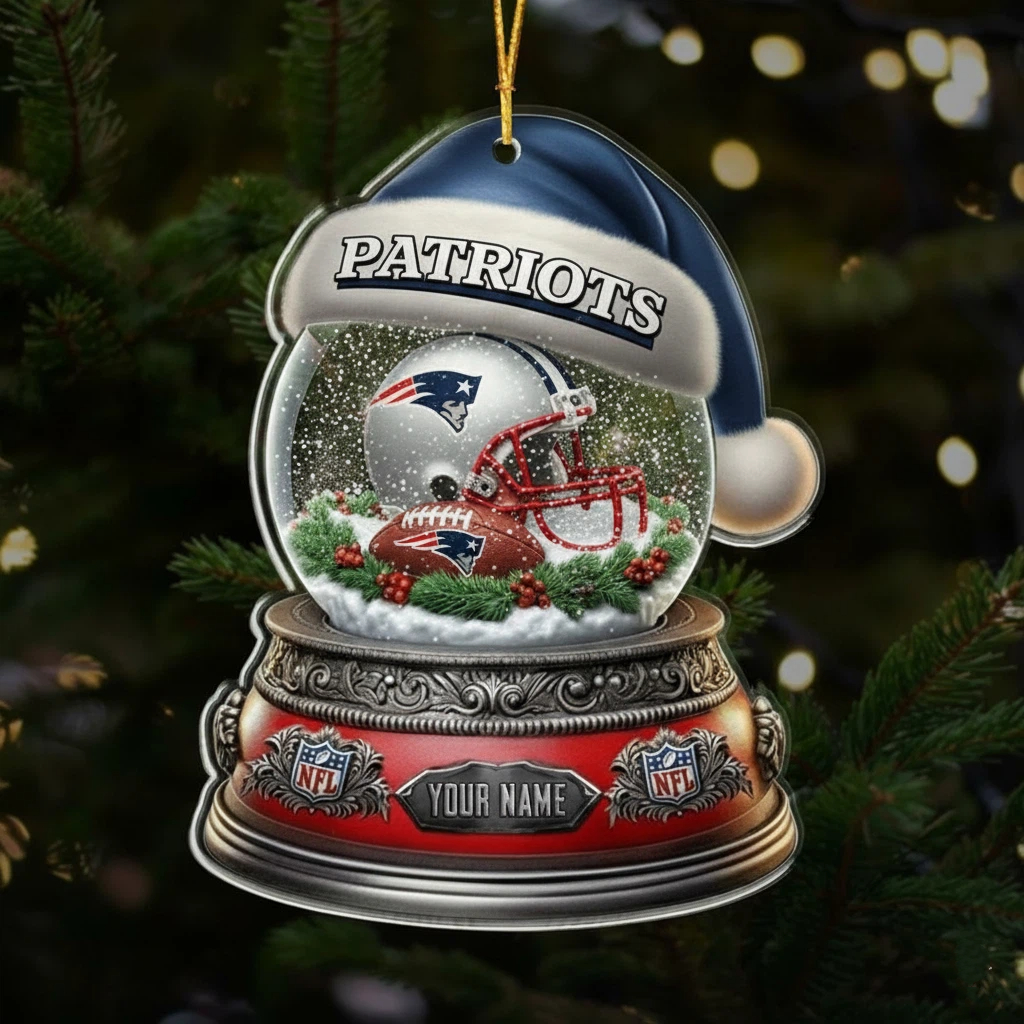 NFL Glass Snow Ball Helmet Football Ornament Editions Limited